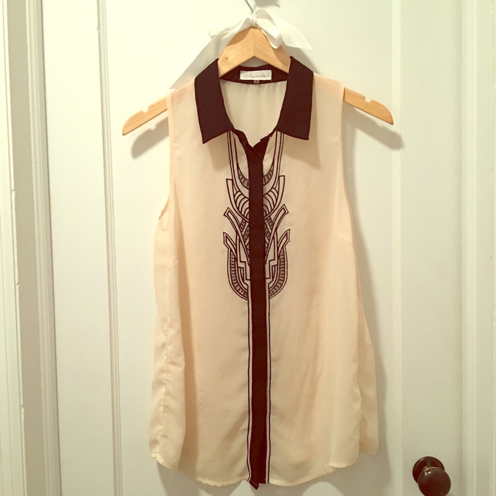 Sheer sleeveless top